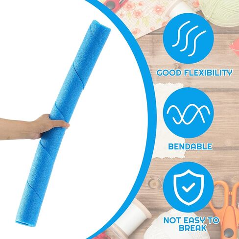 Frienda 8 Pack Pre Cut Spiral Foam Noodles for Modeling, DIY Arts and Crafts Supplies 30 Inch Blue Pre Cut Spiral Noodles Tube Craft Versatile Foam Rod Rope Cylinder in Saudi Arabia