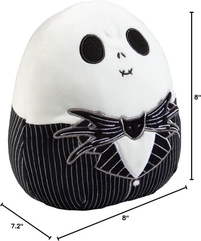 Squishmallows Original 8 بوصة Jack Skellington - Nightmare قبل عيد الميلاد - Jazwares Plush الرسمية - لعبة حيوانات ناعمة ومحشوة - هدية للأطفال والفتيات والفتيان in Saudi Arabia