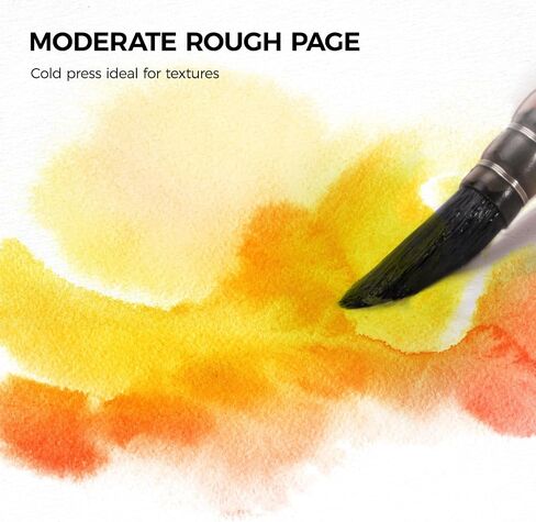 Watercolor Sketchbook,8.2 x 5.5 inch,20 Sheets Hot Press 100% Cotton 300 GSM 140lb,A5 Watercolor Paper for Art Painting, Drawing, Mixed Media in Kuwait