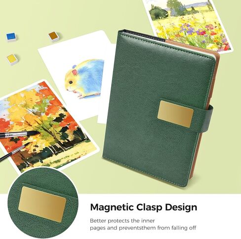 Watercolor Sketchbook,8.2 x 5.5 inch,20 Sheets Hot Press 100% Cotton 300 GSM 140lb,A5 Watercolor Paper for Art Painting, Drawing, Mixed Media in Kuwait