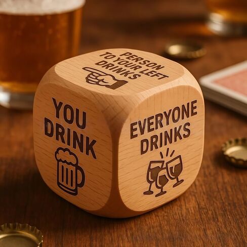 Quilter’s Dice, Baking/Party/Knitting/Sewing/Embroidery Activity Dice, Handmade Wooden Decision Dices with 6 Engraved Tasks, Fun Practical Tool Engraved Prompts (1, Baking) in Saudi Arabia