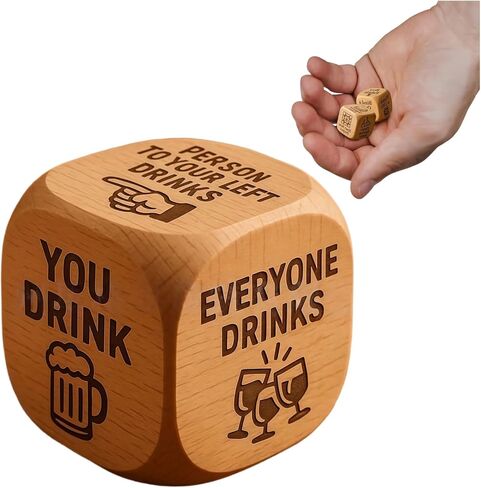 Quilter’s Dice, Baking/Party/Knitting/Sewing/Embroidery Activity Dice, Handmade Wooden Decision Dices with 6 Engraved Tasks, Fun Practical Tool Engraved Prompts (1, Baking) in Saudi Arabia