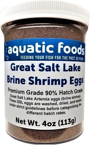 Aquatic Foods Inc. Brine Shrimp Artemia Eggs, Premium Grade 90% Hatch Rate from The Great Salt Lake, Utah, USA…2oz Bottle in Saudi Arabia