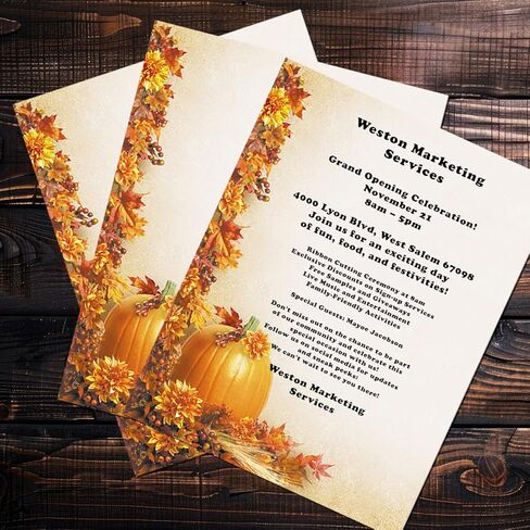 PaperDirect Auburn Delight يترك التوت النحاس خريف الخريف خريف الشكر قرطاسية الورق ، ورق الحدود ، الرأي in Kuwait