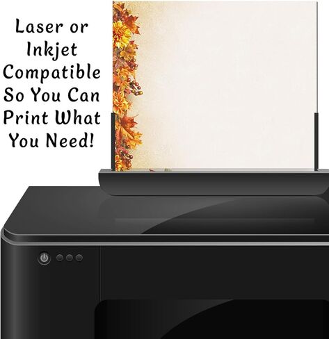 PaperDirect Auburn Delight يترك التوت النحاس خريف الخريف خريف الشكر قرطاسية الورق ، ورق الحدود ، الرأي in Kuwait