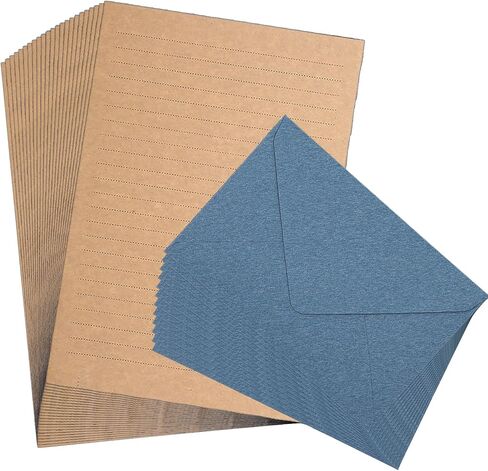 36 PCS Paper Paper and Occants وضعت Lake Blue Stationary Letter و Enversions 24pcs أوراق الكتابة + 12pcs 4x6 مظروف لخطابات الحب ومجموعات الدعوات الحزبية in Saudi Arabia