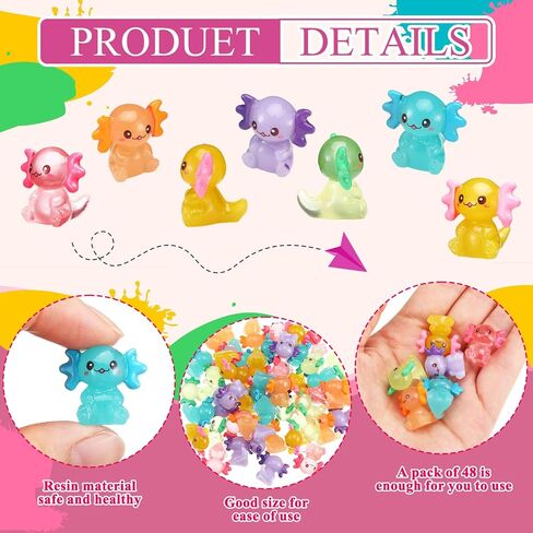 48 PCS MINI AXOLOTL RESIN SHARMS MINIERAURE AXOLOTL VOLSURINE in Saudi Arabia