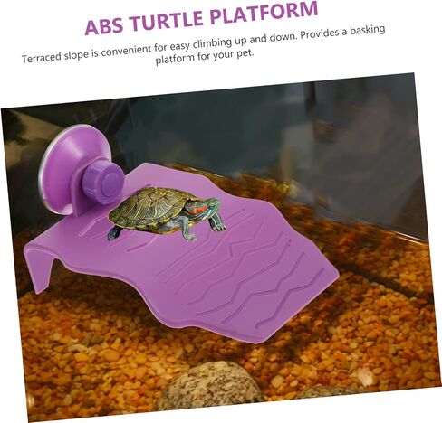 منصة Kisangel Turtle Compling Climbing خطوات ABS الزواحف تسلق تراس للسلحفاة ملحقات خزان السلاحف وموائل الزواحف in Saudi Arabia