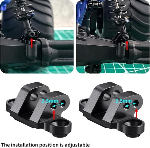 Aluminum RC Lower Shock Link Mount Adjustable Upgrade Parts for Losi 1/18 Mini LMT 4WD 4X4 Brushed Monster RC Truck in Saudi Arabia