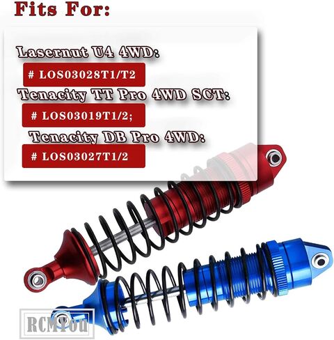 4PCS Aluminum Front Rear RC Shocks Absorber Upgrades Part for 1/10 Lasernut U4, Tenacity DB Pro,TENACITY TT Pro 4WD SCT, Metal Big Bore RC Shocks Damper 90mm 100mm Hop Ups,#LOS233011,Navy Blue in Saudi Arabia