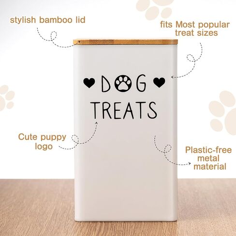 تشمل حاوية Weysat Dog Treatment مجموعة Confertop 3 جرار معادن ، و 1 صينية تخزين الطعام مع ملصقات وقلم مزرعة للأغذية منظم هدية لأصحاب الكلاب للحيوانات الأليفة in Saudi Arabia