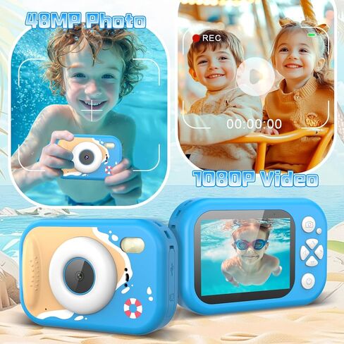 Kids Camera مقاومة للماء ، IP68 كاميرا تحت الماء للأطفال الذين تتراوح أعمارهم بين 3 و 12 عامًا ، وكاميرا Digital HD Kids مع تسجيل فيديو 1080 بكسل ، ومواد ABS متينة ، ولعب تجمع للفتيات الفتيات مع بطاقة 32 جيجابايت (وردي) in Kuwait
