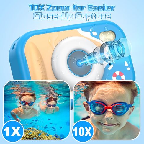 Kids Camera مقاومة للماء ، IP68 كاميرا تحت الماء للأطفال الذين تتراوح أعمارهم بين 3 و 12 عامًا ، وكاميرا Digital HD Kids مع تسجيل فيديو 1080 بكسل ، ومواد ABS متينة ، ولعب تجمع للفتيات الفتيات مع بطاقة 32 جيجابايت (وردي) in Kuwait