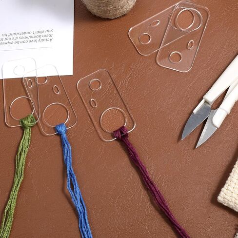 50 PCS Acrylic Embroidery Floss Drop ، تطريز واضح منظم خيوط الخياطة الخيط اللف بكرات مستطيل كروس خيوط غرزة بكرة خيط رفيعة لتخزين الخياطة DIY Crafts in Kuwait