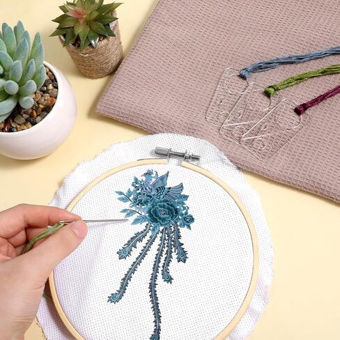 50 PCS Acrylic Embroidery Floss Drop ، تطريز واضح منظم خيوط الخياطة الخيط اللف بكرات مستطيل كروس خيوط غرزة بكرة خيط رفيعة لتخزين الخياطة DIY Crafts in Kuwait