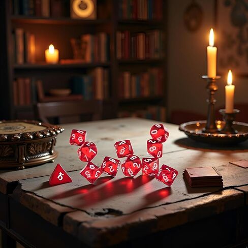 10 Pcs D10 Polyhedral Dice - Precision 10-Sided High-Clarity Dice for Tabletop RPG Games and Role-Playing Adventures (Red) in Saudi Arabia