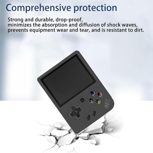 Case for Miyoo Mini Plus,NOUKAJU Silicone Protective Cover,Drop-Proof,Scratch-Proof,Shock-Proof,Dust-Proof,Protective Case for Miyoo Mini Plus Handheld Game Console(Black) in Saudi Arabia