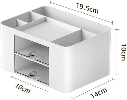 Creative & Simple Desk Organiser, 7 Grids, Plastic Table Organiser with Drawer, Multifunctional Desk Organiser, Pen Holder for School, Office, Home (Pink) in Saudi Arabia