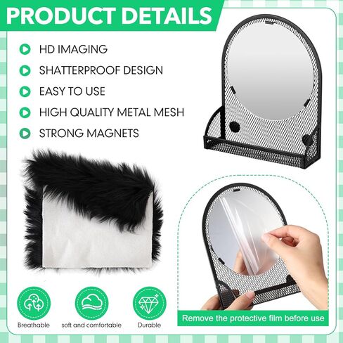 5 PCS LOCIER GRIVERENIZER و Excessories Back to School Essentials تشمل مرآة مغناطيسية واحدة مع صينية أسفل ، وحاملي قلم ، وربح شبكة معدنية واحدة ، و 1 in Kuwait