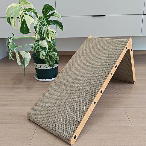 L Shape Cat Scratcher,Cardboard Cat Scratching with Ball Toy, Catnip, Wall Mounted Protecting Large Cat Scratcher Pad, Furniture Cat Scratch Pad for Indoor Cats (20 INCN) in Saudi Arabia