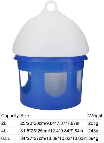 Automatic Large Capacity Bird Pigeon Feeder Water Dispenser Waterer for Pigeon Birds Watering(4L) in Saudi Arabia