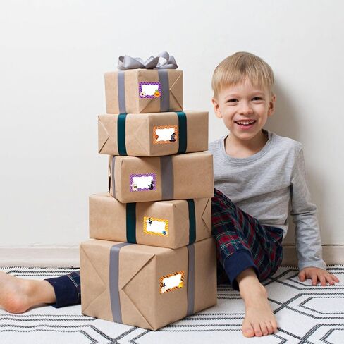 180 PCS Halloween Name Tag Stickers Gift Tags Stickers, Self Adhesive Halloween Pumpkin Ghost Gift Stickers Wrap Tags Name Stickers for Halloween Presents Holiday Decorations in Saudi Arabia