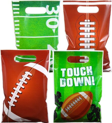 Pajean 120 Pcs Football Party Bags Plastic Sport Favor Bags for Football Themed Party Decorations Supplies in Saudi Arabia