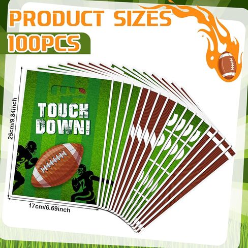 Pajean 120 Pcs Football Party Bags Plastic Sport Favor Bags for Football Themed Party Decorations Supplies in Saudi Arabia