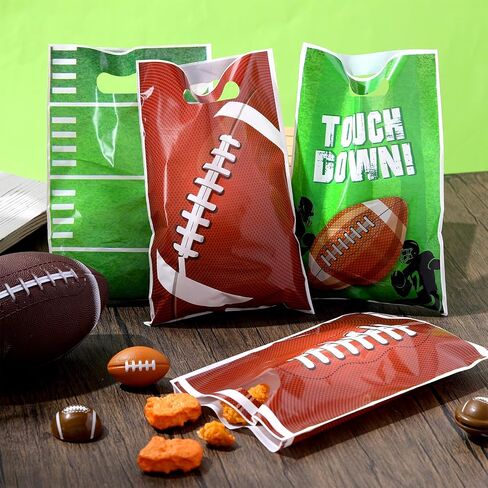 Pajean 120 Pcs Football Party Bags Plastic Sport Favor Bags for Football Themed Party Decorations Supplies in Saudi Arabia