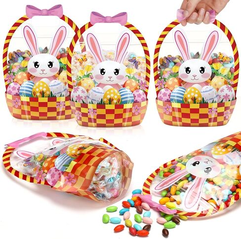 FUUTREO 50 PCS Halloween FAVE FACS DRAPRANT CALDRON COOLDRON ALEGED POUCHES مع مقابض قابلة للاستمتاع بأكياس هدايا بلاستيكية مخيفة للعطلات لعطلة عيد الهالوين. in Saudi Arabia
