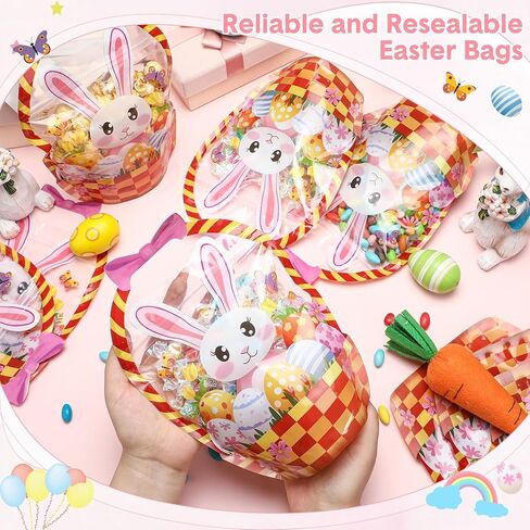 FUUTREO 50 PCS Halloween FAVE FACS DRAPRANT CALDRON COOLDRON ALEGED POUCHES مع مقابض قابلة للاستمتاع بأكياس هدايا بلاستيكية مخيفة للعطلات لعطلة عيد الهالوين. in Saudi Arabia
