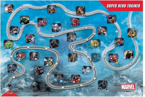 Marvel Super Hero Trainer - Interactive Fitness Toy for Kids, Motion Activated Superhero Training Game, Includes Hero Tokens & Map, Encourages Active Play & STEM Learning with 40+ Heroes & Villains in Kuwait
