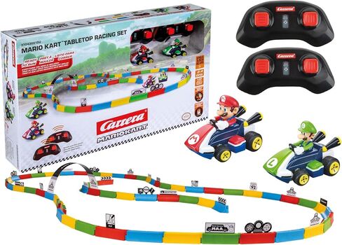 مجموعة سباقات لعبة Carrera RC Mario Kart Tabletop التي تضم سيارات التحكم عن بُعد Mario & Luigi 2.4 جيجا هرتز للأطفال 6 وما فوق - جاهزة للتشغيل in Saudi Arabia