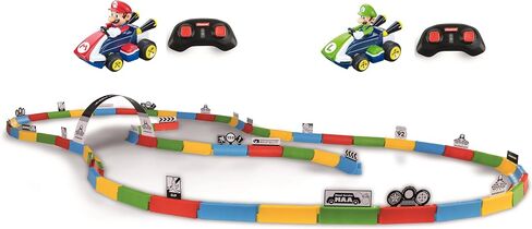 مجموعة سباقات لعبة Carrera RC Mario Kart Tabletop التي تضم سيارات التحكم عن بُعد Mario & Luigi 2.4 جيجا هرتز للأطفال 6 وما فوق - جاهزة للتشغيل in Saudi Arabia