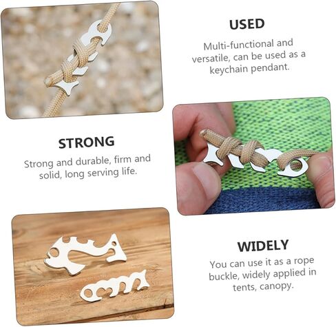 3 Pcs Stainless Steel Tent Rope Fasteners Adjustable Cord Tensioner for Outdoor Use Sturdy Rope Adjuster Locking Mechanism for Camping and Hiking in Saudi Arabia