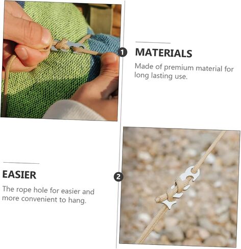 3 Pcs Stainless Steel Tent Rope Fasteners Adjustable Cord Tensioner for Outdoor Use Sturdy Rope Adjuster Locking Mechanism for Camping and Hiking in Saudi Arabia