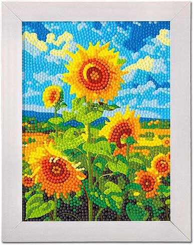 PERFECTSIGHT Cute 5D Diamond Art Kits with Wooden Frame, Kawaii DIY Painting Art for Adults Teen, Diamond Arts and Crafts Sets, Big Gem Full Drill Diamond Dots for Home Wall Decor (Comic Kuro) in Saudi Arabia