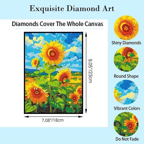 PERFECTSIGHT Cute 5D Diamond Art Kits with Wooden Frame, Kawaii DIY Painting Art for Adults Teen, Diamond Arts and Crafts Sets, Big Gem Full Drill Diamond Dots for Home Wall Decor (Comic Kuro) in Saudi Arabia