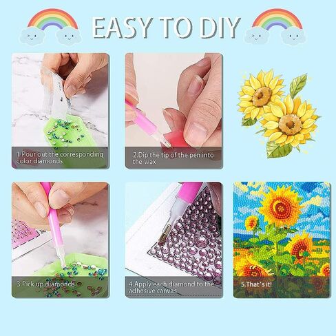 PERFECTSIGHT Cute 5D Diamond Art Kits with Wooden Frame, Kawaii DIY Painting Art for Adults Teen, Diamond Arts and Crafts Sets, Big Gem Full Drill Diamond Dots for Home Wall Decor (Comic Kuro) in Saudi Arabia