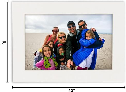 12x16 Mat Bevel Cut for 10x13 Photos - Acid Free Textured White Precut Matboard With Backing Board and Crystal Clear, Self Seal Photo Mat Bag - For Pictures, Photos, Framing - 4-ply Thickness in Saudi Arabia
