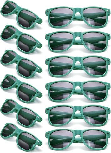 SUNOVELTIES 12 Pack Neon Colors Sunglasses Classic Retro Party Favors Sunglasses for Unisex Adult in Kuwait