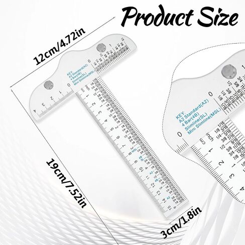 6 "مسطرة أكريليك T-square وصياغة T Square Bats و Retric Sewing Attracts أدوات الصياغة لصياغة الصياغة ، وصياغة العمل ، وتأطير الفن ، وصنع الكتب السكر. in Saudi Arabia