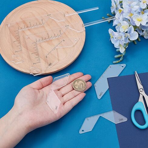 Olycraft 6pcs أداة miter acrylic corner miter لتجليد الكتب 2/3/5/6/8/8/10mm دليل غلاف كتاب واضحة الدليل in Saudi Arabia