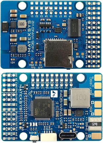 Mateksys F405 Wing V2 Flight Controller STM32F405RGT6 ICM42688P ، OSD ، SD SLOT ARDUPILOT/INAV للطائرة RC in Saudi Arabia