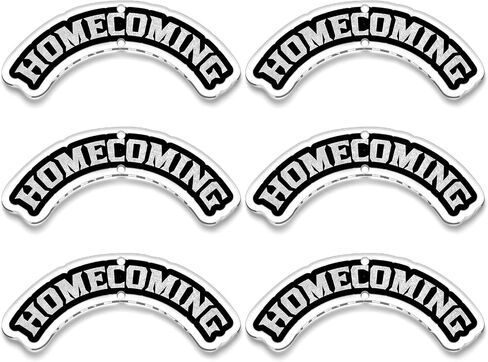 6 Pcs Arched Homecoming Mum Charm Acrylic Homecoming Mum Decorations Accessories DIY Supplies for Back To School Week Party Decor in Kuwait