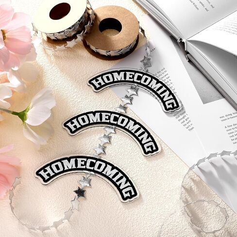 6 Pcs Arched Homecoming Mum Charm Acrylic Homecoming Mum Decorations Accessories DIY Supplies for Back To School Week Party Decor in Kuwait