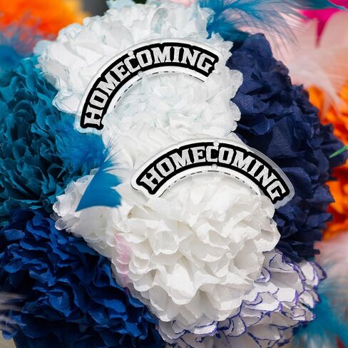 6 Pcs Arched Homecoming Mum Charm Acrylic Homecoming Mum Decorations Accessories DIY Supplies for Back To School Week Party Decor in Kuwait