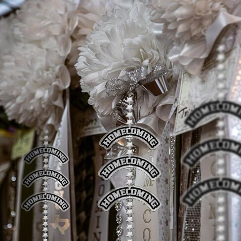 6 Pcs Arched Homecoming Mum Charm Acrylic Homecoming Mum Decorations Accessories DIY Supplies for Back To School Week Party Decor in Kuwait
