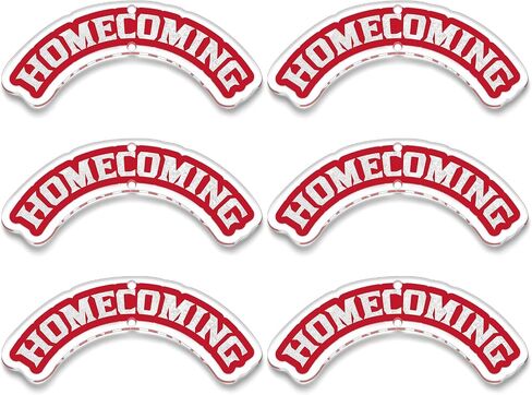 6 Pcs Arched Homecoming Mum Charm Acrylic Homecoming Mum Decorations Accessories DIY Supplies for Back To School Week Party Decor in Kuwait