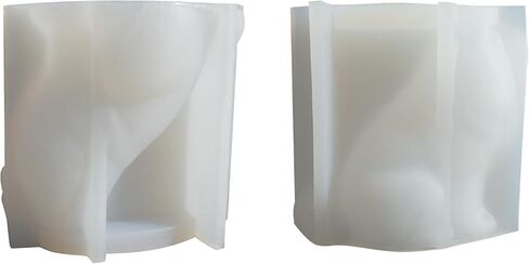 2 Pack Pumpkin Cylinder Animal Candle & Resin Mold - Resin Casting Silicone Molds for Home Decor & Candle Making Wave Spiral Mold in Kuwait